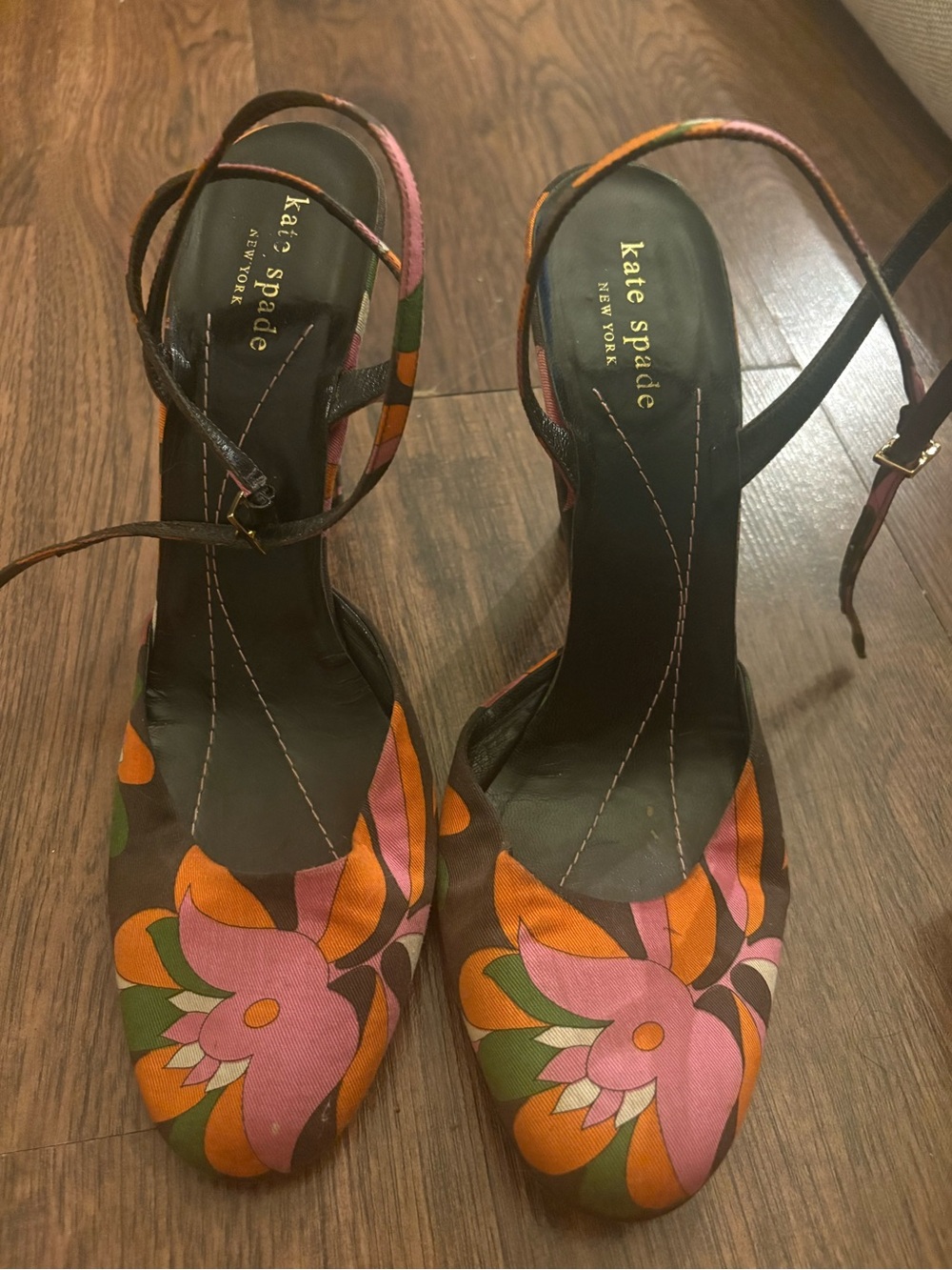 kate spade Multicolor Floral Slingback Heels